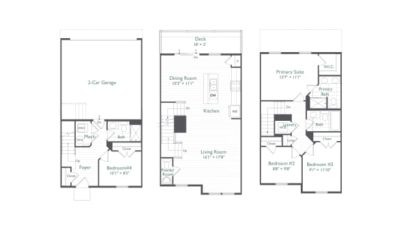 The Branch II Floor Plan at The Retreat at Brandywine Crossing, Brandywine, 20613