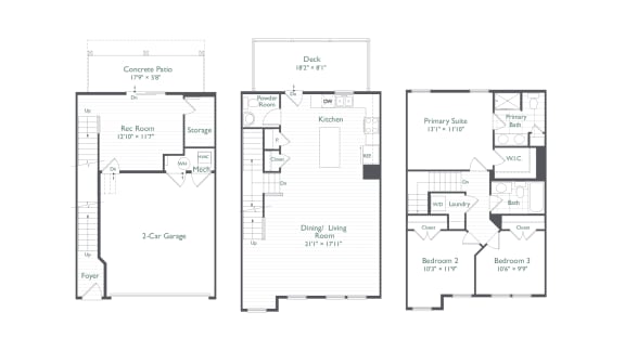 The Cheverly Floor Plan at The Retreat at Brandywine Crossing, Brandywine