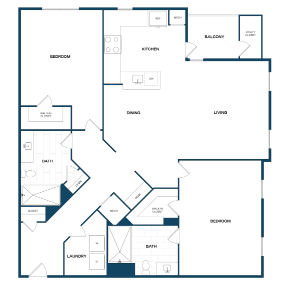 a blueprint of a floor plan of a residence