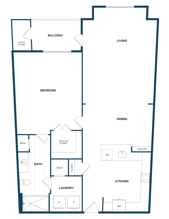a floor plan of a house with an open floor plan
