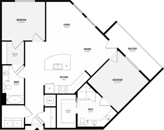 A black and white image of a house floor plan.