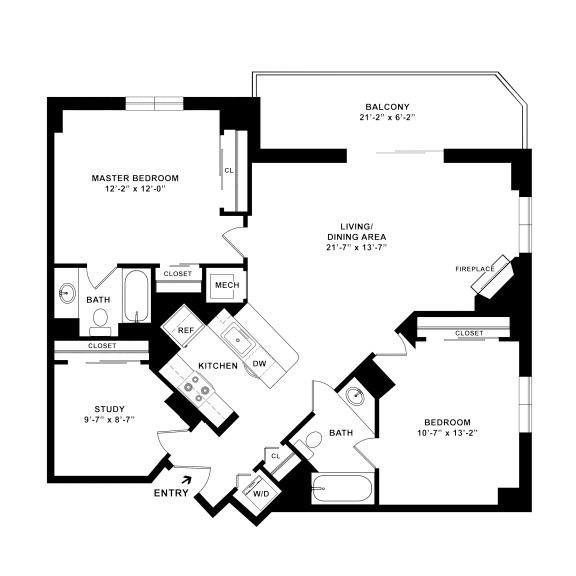 the floor plan floor plan with bedrooms and baths
