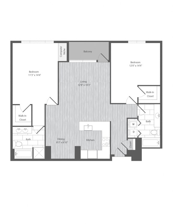 2 bedroom apartments near Merrifield VA