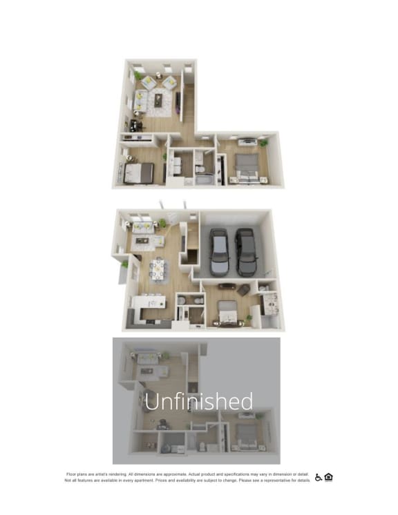 a 3 bedroom floor plan is included in the price