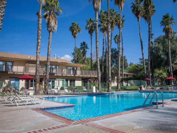 Sparkling Pool at Valley West Apartments in San Jose, CA 95122