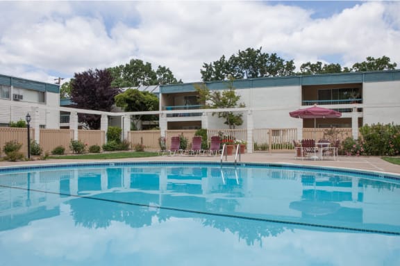 Swimming Pool with Large Patio Area at Diablo Pointe in California, 94596
