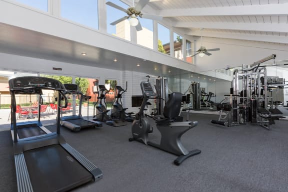 Large Fitness Center at Carriage House Apartments in Fremont, CA