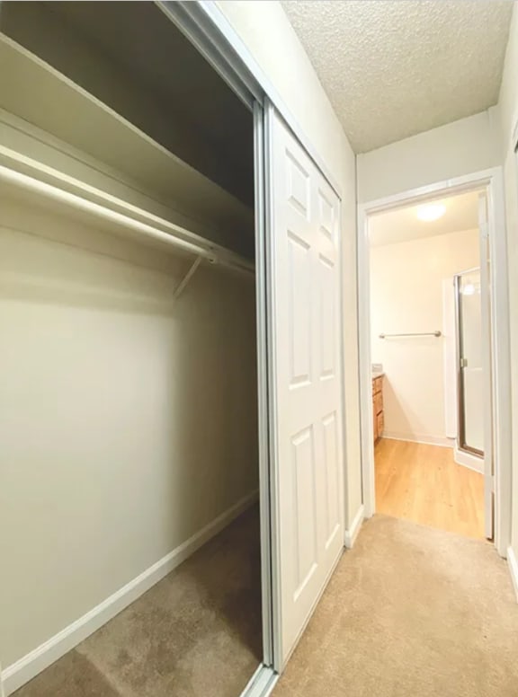 Walk In Closet with Carpeting at Castlewood Apartments in Walnut Creek, CA 94596