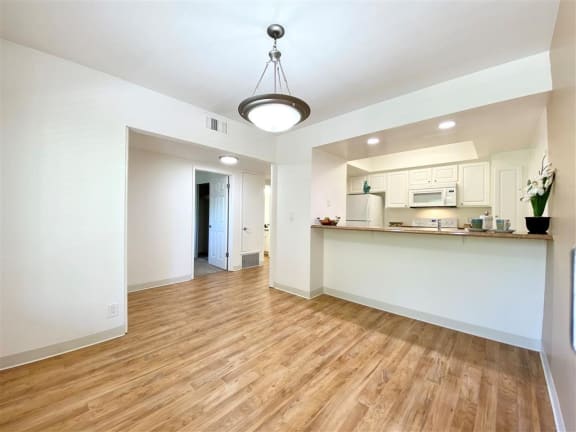 Kitchen With Modern Lighting at The Glens, San Jose, CA