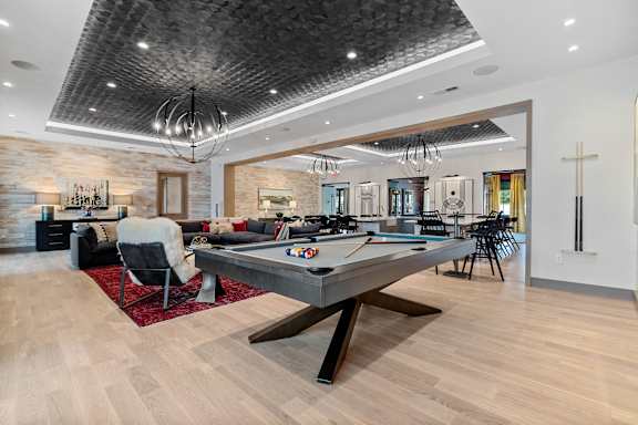Billiard Table in Game Room at 198 Milltown Apartments, Burlington