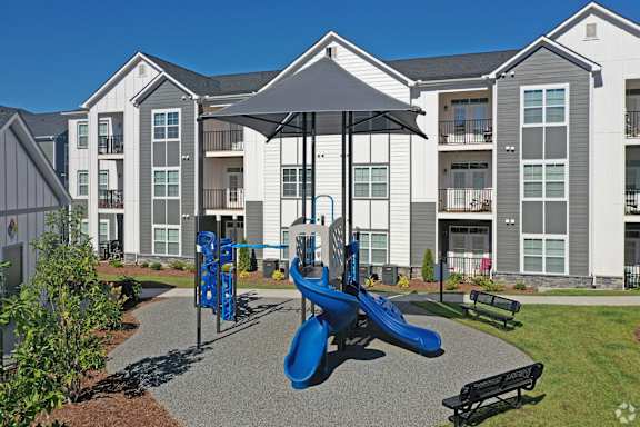 A playground at 198 Milltown Apartments, Burlington, 27215