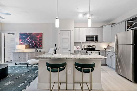Island Kitchen at 198 Milltown Apartments, Burlington