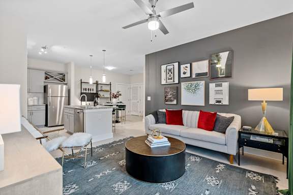 Living Room With Kitchen at 198 Milltown Apartments, North Carolina