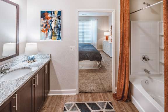 Large Soaking Tub In Bathroom at Retreat at Greystone, Birmingham, Alabama