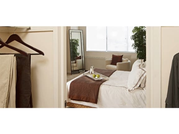 Walk-in closet at The Blairs, Silver Spring, Maryland