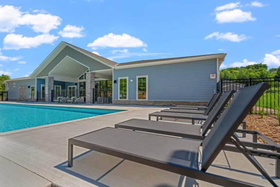 Swimming Pool and Lounge at The Lodge at Overland, Rochester, Minnesota, 55901