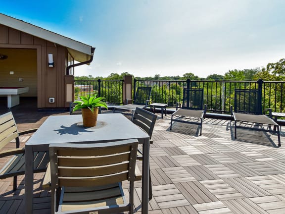 Open-space patio at Kenyon Square Apartments, Westerville