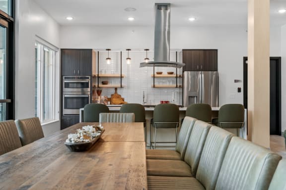 Kitchen and Dinning Area at The Lodge at Overland, Rochester, MN