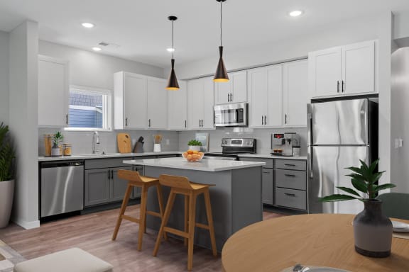 Spacious Kitchen at The Lodge at Overland, Rochester, MN, 55901