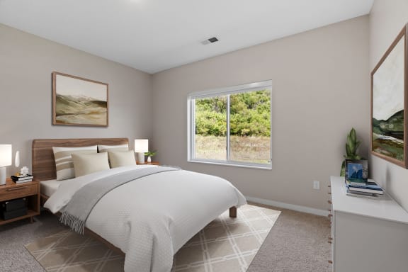 Modern Bedroom at The Lodge at Overland, Rochester, MN