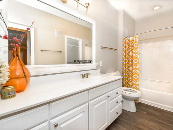Renovated bathrooms at Central Park Apartments in Worthington, Columbus, OH
