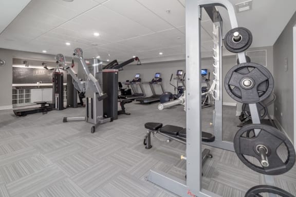 Fitness Center With Modern Equipment at Park 205, Park Ridge, 60068