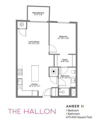 the floor plan of the hallo apartments