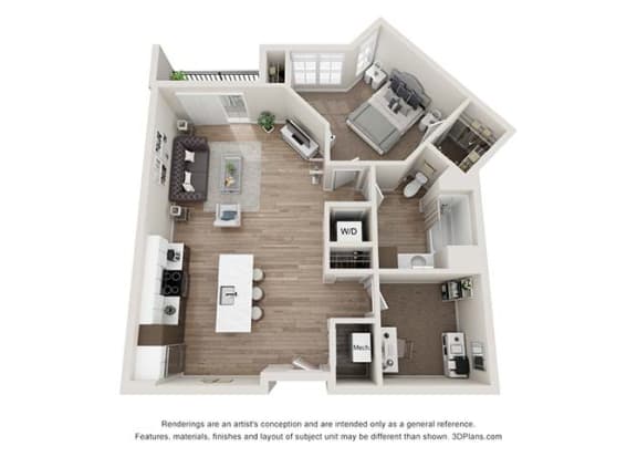 1 bedroom 1 bathroom at Velo Village Apartments, Wisconsin, 53132