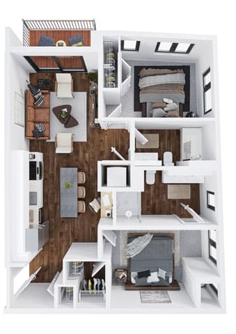 our apartments showcase a flexibility with regard to furniture and decor