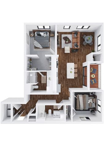 our apartments showcase an unique floor plan that is sure to make your jaw drop