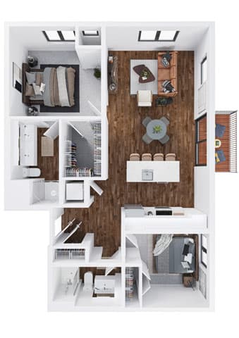 bedroom floor plan an in 1 bed 1 bath