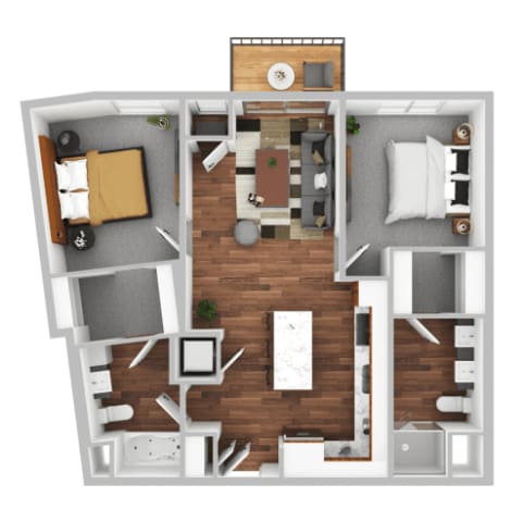 a floor plan of our two bedroom