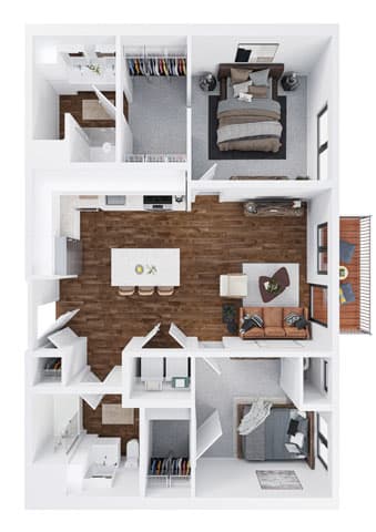 our apartments showcase a flexibility with regard to furniture and decor