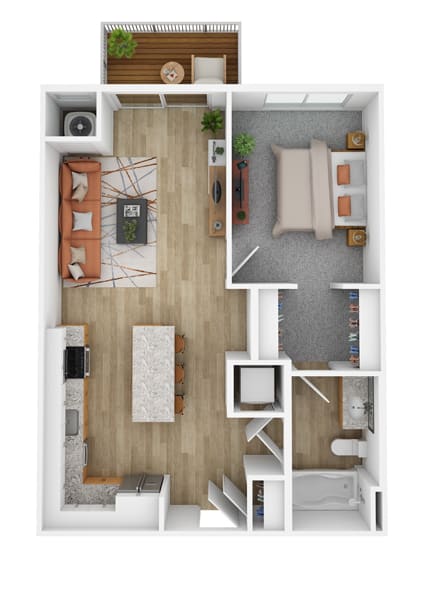a1 floor plan  1 bedroom with 1 bathroom
