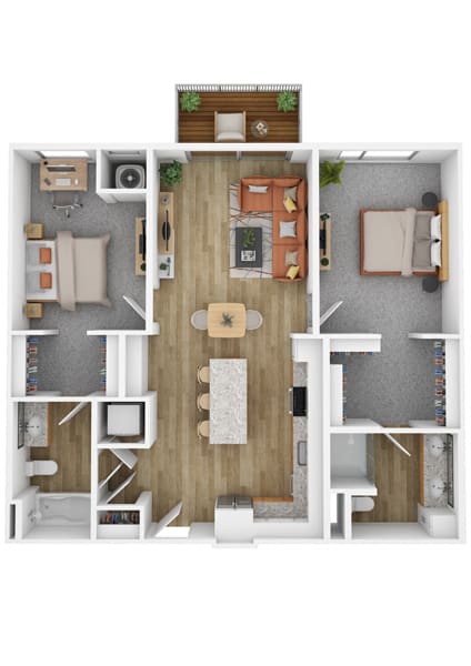 a 1 bedroom floor plan with a bathroom and a living room