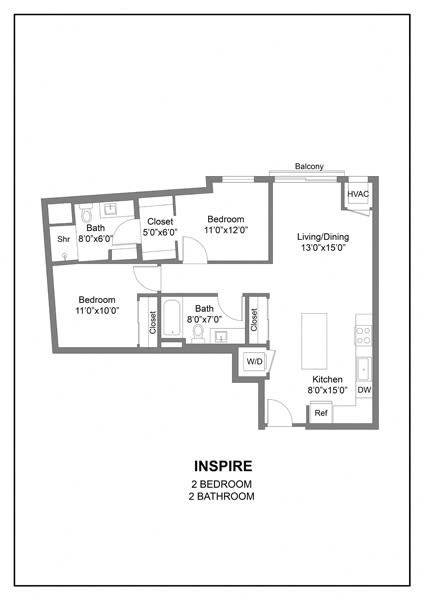 a floor plan of a house with a bedroom and a bathroom