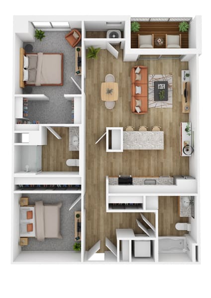 a 2400 sq ft floor plan with a bedroom and a living room
