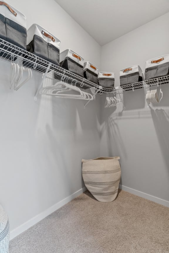 a spacious walk in closet at The Aurilla, Cottage Grove