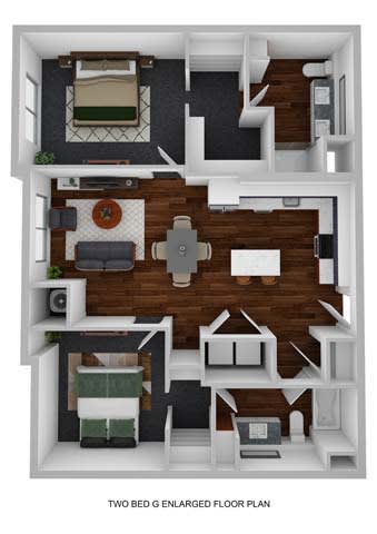Floor Plan  Sublime 2 Bed 2 Bath Floor Plan at The Aurilla, Cottage Grove, 55016