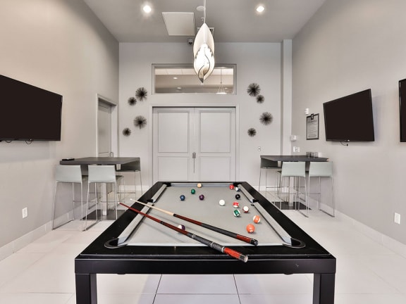 Billiards room at Residences at The Streets of St. Charles in St. Charles, Missouri