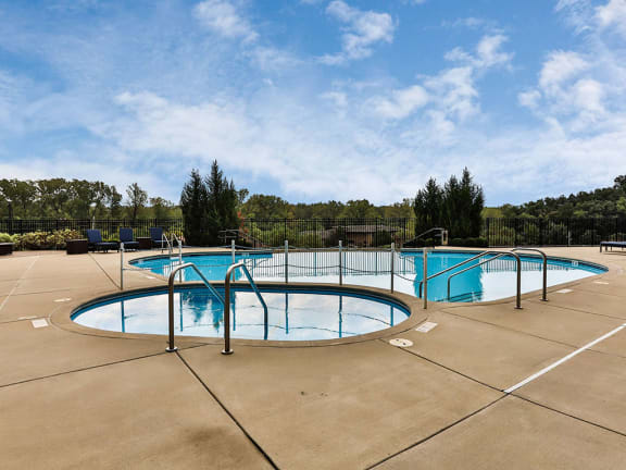 Swimming pools at Residences at The Streets of St. Charles Apartments in St. Charles, Missouri