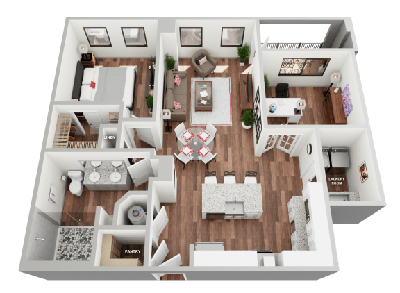 Floor Plan  1D Floor Plan at Magnolia Square, Naples