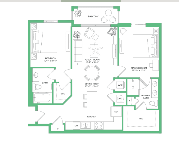 SEA GRAPE Floor Plan at The Lotus at Village Walk, Florida, 33966