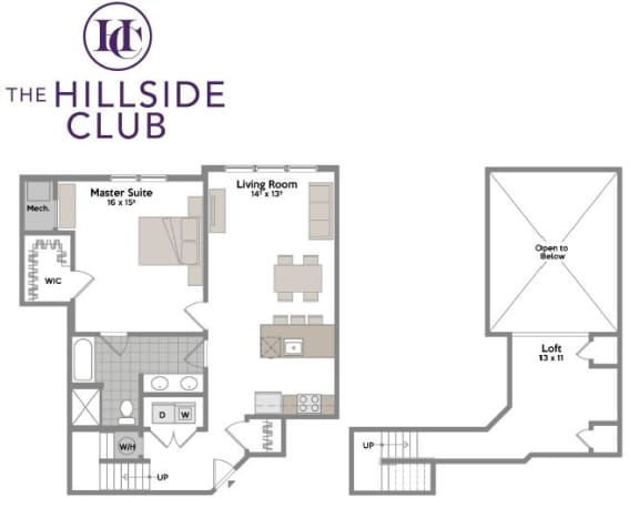 1 bed 1 bath A 1 bed 1 bath A at Hillside Club Apartments, Livingston, NJ