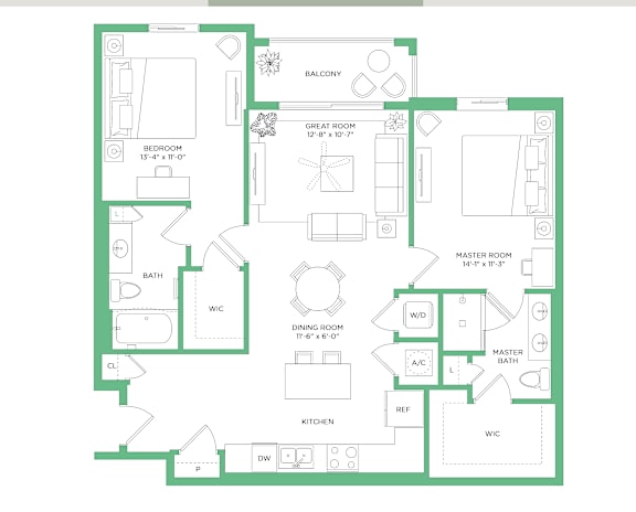 Magnolia Floor Plan at The Lotus at Village Walk, Fort Myers, FL, 33966