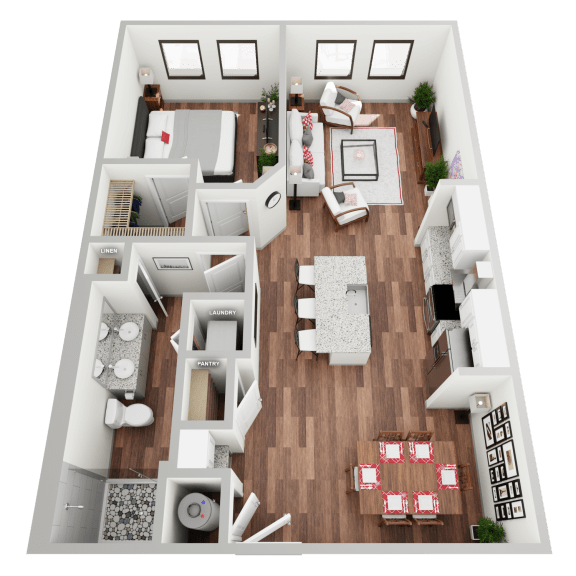 Floor Plan  1C Floor Plan at Magnolia Square, Naples, FL, 34109