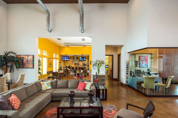 Living room at The Millennium Towne Center Apartments, Louisiana