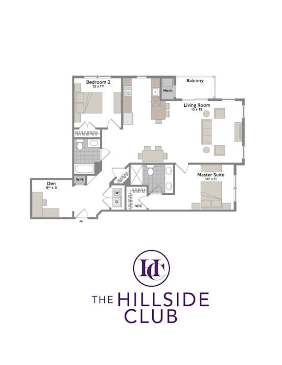 2 bedroom 2 bath 2 bedroom 2 bath at Hillside Club Apartments, New Jersey, 07039