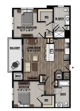 2 Bedroom Floor Plan Image
