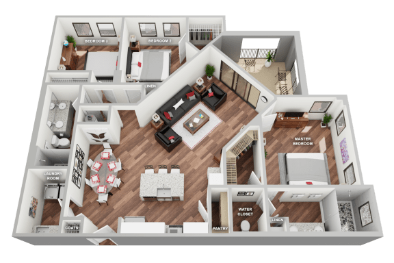 Floor Plan  1C Floor Plan at Magnolia Square, Florida, 34109